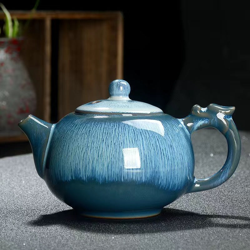 Ceramic Glazed Teapots Longdan and Xi Shi