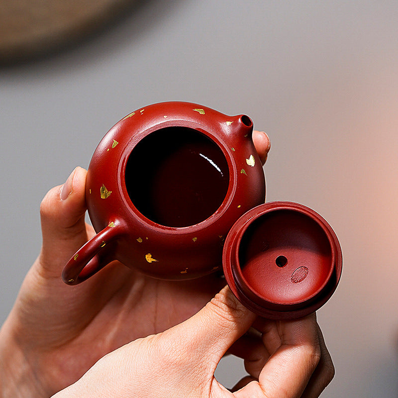 Small Xi Shi teapot - Gold Leaf