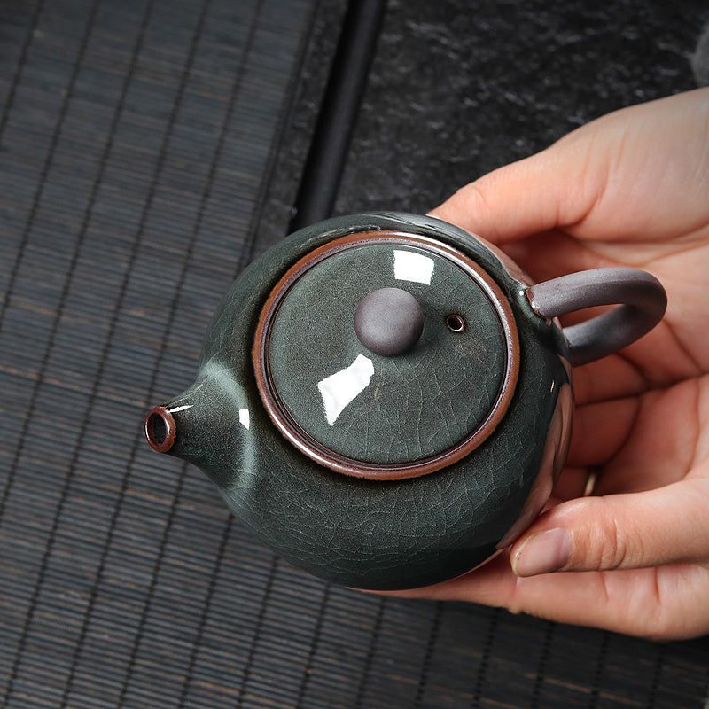 Modern Longquan Celadon Round Teapot
