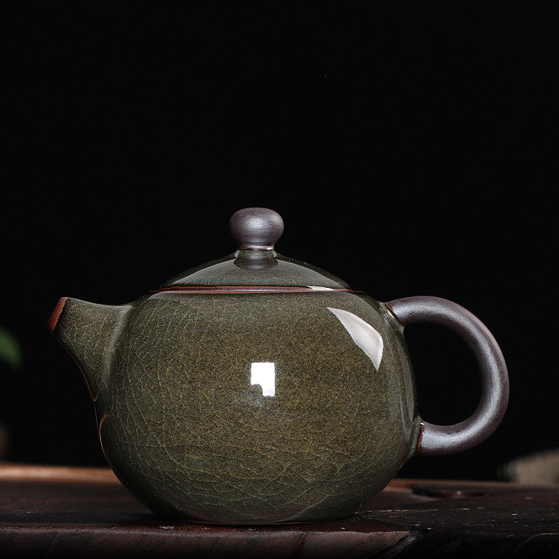 Modern Longquan Celadon Round Teapot