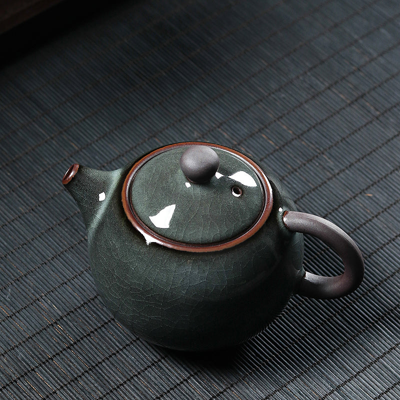 Modern Longquan Celadon Round Teapot