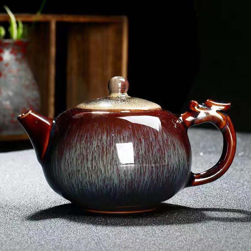 Ceramic Glazed Teapots Longdan and Xi Shi