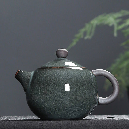 Modern Longquan Celadon Round Teapot