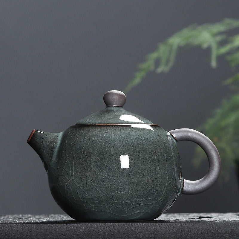 Modern Longquan Celadon Round Teapot
