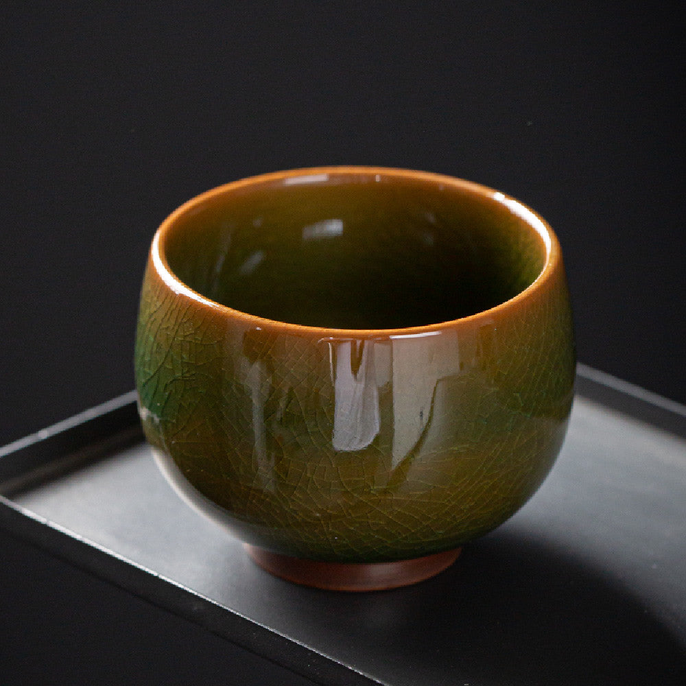 Collection of Longquan celadon tea cups - "Dragon's Breath"
