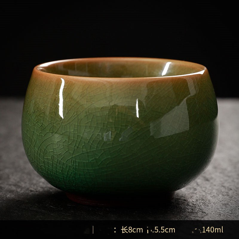 Collection of Longquan celadon tea cups - "Dragon's Breath"