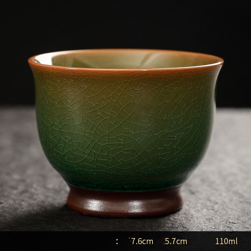 Collection of Longquan celadon tea cups - "Dragon's Breath"